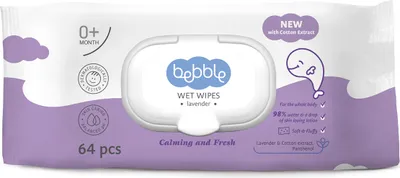 Produktbild von Feuchttücher Lavendel 64 Stk. / Bebble