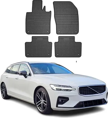 Image de Tapis de Sol pour Volvo V60 2018-2022 Caoutchouc Noir