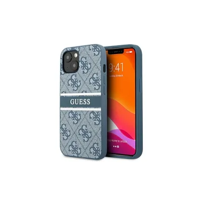 Obrázek produktu pro Guess 4G potištěné pruhované pouzdro pro Apple iPhone 13 mini, modré
