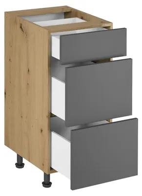 Produktbild von Schubladenschrank Schubladenkommode Unterschrank 3 Schubladen Einbauküche
