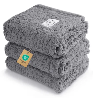 Imagen del producto de Juego de 3 mantas suaves para perros y gatos, tamaño M (52 x 76 cm)