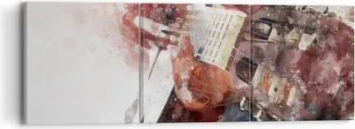 Produktbild von Bild auf Leinwand - Leinwandbild - Gitarre Musik - 90x30cm - Wand Bild - Wanddeko - Wandbilder - Leinwanddruck - Bilder - Kunstdruck - Wanddekoration - Leinwand bilder - Wandkunst - CA90x30-4000