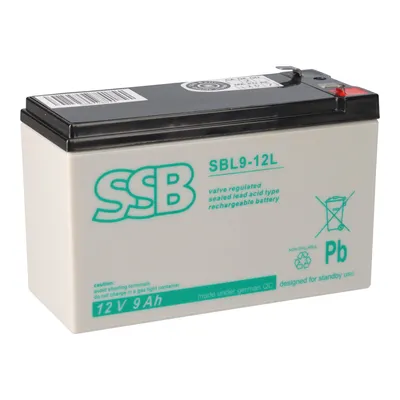 Image de Batterie au plomb SSB SBL 9-12L AGM - 12V 9Ah - 6,3mm Faston