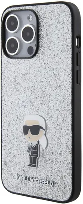 Immagine prodotto di Cover posteriore per iPhone 15 Pro Max di Karl Lagerfeld, argento