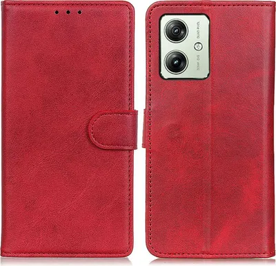 Produktbild von Motorola Moto G54 Hülle - Coverup Luxus Klapphülle - Rot