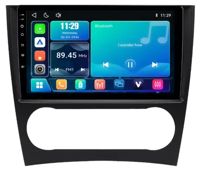 Immagine prodotto di Radio Linux 9 pollici per Mercedes Classe C W203 (2004-2007), con CarPlay e Android wireless, USB, navigatore integrato, Bluetooth 5.1 e RDS