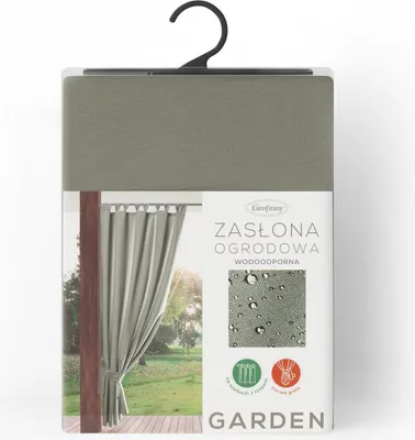 Immagine prodotto di Eurofirany Tenda da giardino con passanti impermeabile beige 260 cm x 155 cm