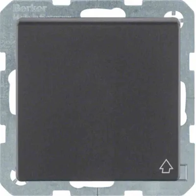 Produktbild von Berker Steckdose SCHUKO 47516066 m. Klappdeckel Q.1/Q.3 anthrazit, samt