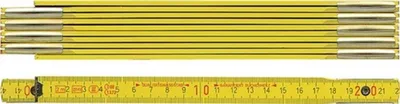 Image de BMI Mètre pliant en bois 1M Jaune - 971900100