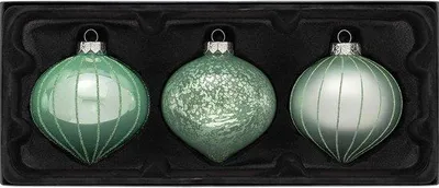 Productafbeelding van Famanu glazen bolletjes, mintgroen - set van 3