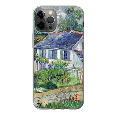 Produktbild von MuchoWow® Handyhülle Schutzhülle Hülle für iPhone 12 Pro Haus in Auvers - Vincent van Gogh Silikon Softcase Handy Hülle - Abdeckung