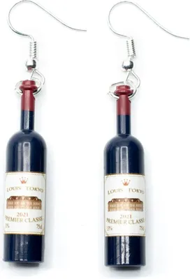Produktbild von Weinflaschen Ohrringe Wein Rotwein Miniblings Hänger Weinohrringe rot Wein