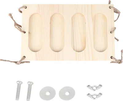 Produktbild von Kaninchengrasrahmen Heuhändler Holz Fütterungsregal Klappe Heuregal Kleine Käfigzubehörl