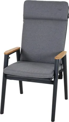 Produktbild von Siena Garden Cortina Dining Move Sessel, grau Alu, Rope, teak T50301