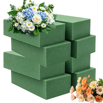Productafbeelding van Bloemenschuim - 8 stuks - Geschikt voor verse en kunstbloemen - 14x8x4 cm - Vierkant