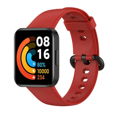 Produktbild von Strap-it Redmi Watch 2 (Lite) Silikonarmband (Rot)