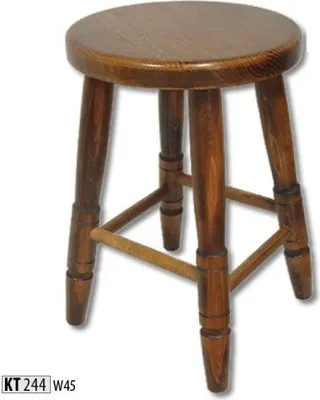 Produktbild von Hocker Holzhocker Sitzhocker Esszimmerhocker Buche Holz Massiv Braun 46 cm
