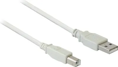 Obrázok produktu pre Alcasa 2510-05, 0,5 m, USB A, USB B, USB 2.0, Samec/samec, Biela
