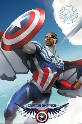 Produktbild von Marvel - Captain America Flying - Poster 61x91,5 cm