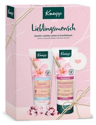 Produktbild von Kneipp Geschenkpackung Lieblingsmensch Mandelblüten, Frauen, Universal, Reinigend, Feuchtigkeitsspendend, Entspannung, 200 ml, 200 ml, Duschbalsam Mandelblüten Hautzart: Aqua (Water), Sodium Laureth Sulfate, Glycerin, Cocamidopropyl...