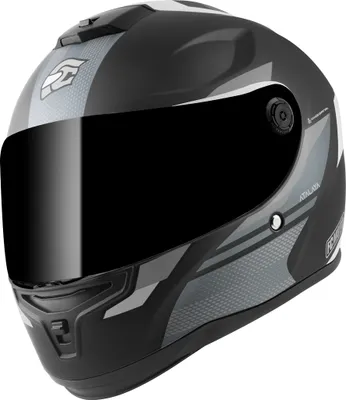 Produktbild von FC-Moto FF114B Zeron Helm, schwarz matt/grau/weiß, L