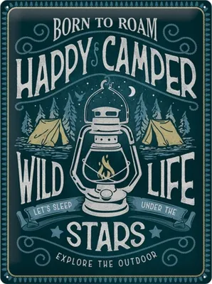 Produktbild von Nostalgic-Art - Blechschild 30 x 40 cm - Outdoor & Activities - Happy Camper
