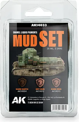 Produktbild von AK Interactive Enamel Liquid Pigments Mud Set