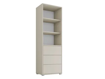 Produktbild von MIRJAN24 Regal Gesita R3SZ, Stilvoll Standregal mit 3 Schubladen, Bücherregal, Praktisch Aktenregal, Kollektion (Farbe: Cashmere)