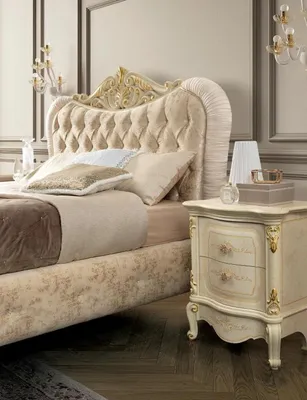 Produktbild von Bett Möbel Doppelbett Chesterfield Schlafzimmer Möbel Design Betten Italien Neu