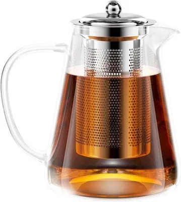 Produktbild von Famanu Teekanne mit Sieb - 1300 ml - Borosilikatglas