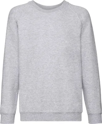 Produktbild von Fruit of the Loom - "Classic" Sweatshirt für Kinder Raglanärmel PC4935 (128) (Grau meliert)