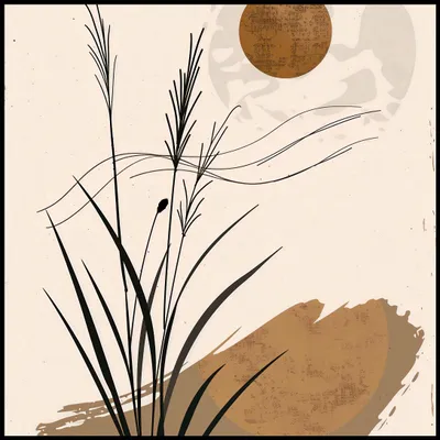 Produktbild von Plakat 100x100cm Wüstensonnenuntergang