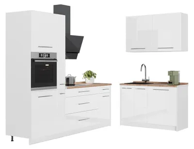 Obrázek produktu pro Kuchyně Vicco Fame-Line Bílá vysoký lesk/Bílá 220 x 120 cm bez pracovní desky, Model 65030