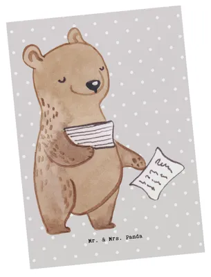 Produktbild von Mr. & Mrs. Panda Postkarte Insolvenzverwalter Herz - Grau Pastell - Geschenk, Postkarten, Grußkarte, Ansichtskarte, Fotokarte, Ansichtskarten