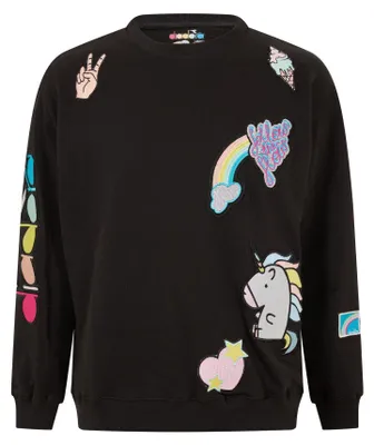 Produktbild von Diadora - Sweatshirt für Kinder GT19838 (M-L) (Schwarz)
