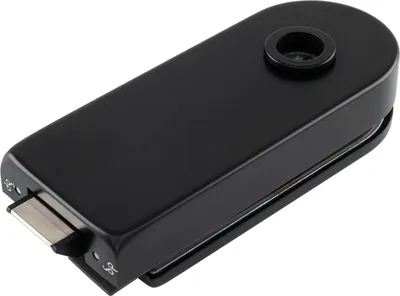 Zdjęcie produktu dla Zamek Studio Rondo bez blokady, szkło 8 mm, aluminium czarny mat RAL 9005 (10.200)