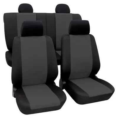 Produktbild von Auto Sitzbezüge Universal Komplett Set 11-teilig - Samos grau, Eco Class mit SAB 1 Vario