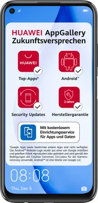 Imagen del producto de Smartphone Huawei P40 Lite, pantalla de 16,3 cm (6,4 pulgadas), 6 GB de RAM, 128 GB de almacenamiento, cámara de 48 MP, color: negro