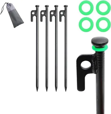 Imagen del producto de Varillas de sujeción - Clavos de acero - Montaje de tienda - Montaje sencillo - 30 cm -