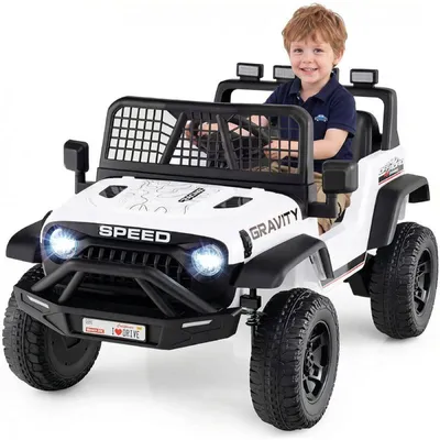 Immagine prodotto di Auto elettrico per bambini XU54899FR, 24 V, velocità da 1,6 a 4 km/h, con telecomando, colore bianco