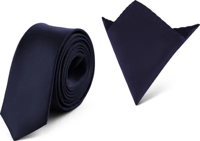 Image de Ladeheid Hommes Set Cravate Étroite & Pochette SP/P (150cmx5cm, 22cmx22cm)