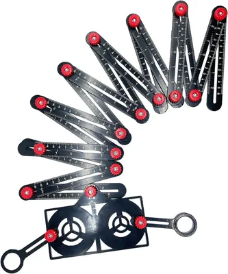 Image de Règle d'angle multifacette à 16 faces, rapporteur, en alliage d'aluminium, pour le travail du bois