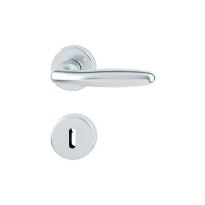Produktbild von Hoppe Verona Rosettengarnitur Aluminium F1 Natur 1510/42KV/42KVS, OB Ovalbart (BB Buntbart)