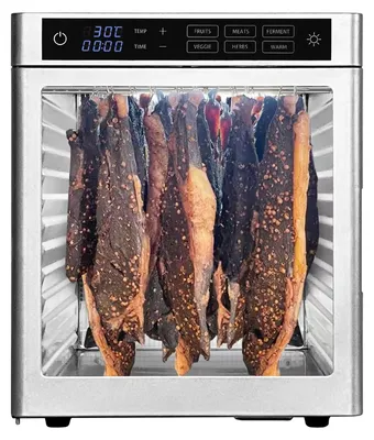 Dörrautomat Edelstahl 12 Roste 800 W 6 Voreinstellungen
