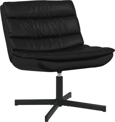 Image de vidaXL Chaise pivotante Noir 63 x 75 x 76 cm PU