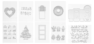 Produktbild von VEVOR Stanzformen, 10-tlg. Metall Stanzschablone Set, Kompatibel mit VEVOR Stanz- & Prägemaschinen, Buchstaben, Zahlen, Baum-Motive, Stanzbögen für Scrapbooking, Kartenherstellung & Papierbasteln