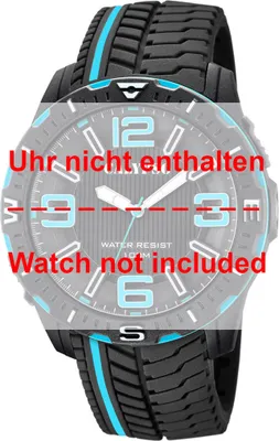 Produktbild von Calypso K5762 > Uhrenarmband Kunststoff schwarz / blau > K5762/2