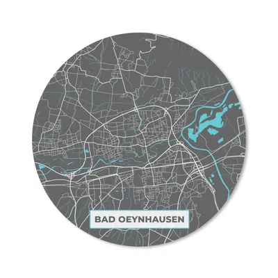 Produktbild von MuchoWow® Mauspad Mousepad Karte - Stadtplan - Bad Oeynhausen - Deutschland - Blau 20x20 cm - Mousepads - Maus Mat - Pad - Mausunterlage - Schreibtischmatte