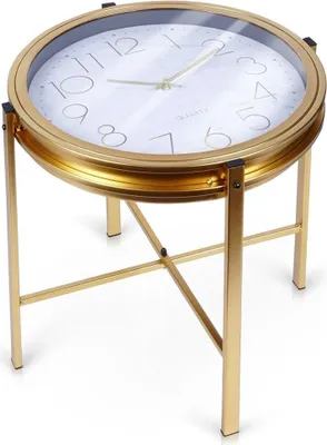 Produktbild von Home&Styling Beistelltisch mit Uhr Golden