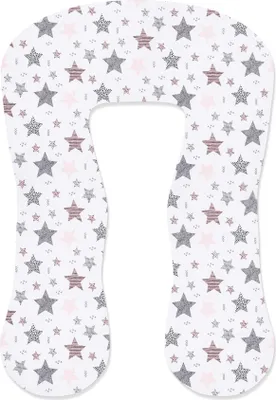 Produktbild von Amilian Bezug für Stillkissen Lagerungskissen Seitenschläferkissen 330 cm für Baby Bezug 100% Baumwolle mit Reißverschluss Typ A